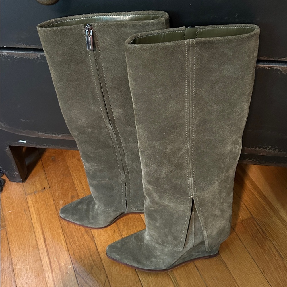 Vince Camuto Suede Knee-High Wedge Boots